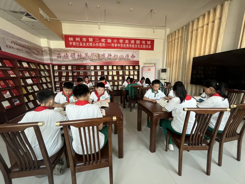 林州市图书馆联合第二实验小学开展助力全民阅读活动